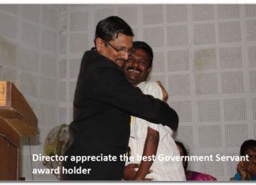 Director appreciate the best Government Servant award holder