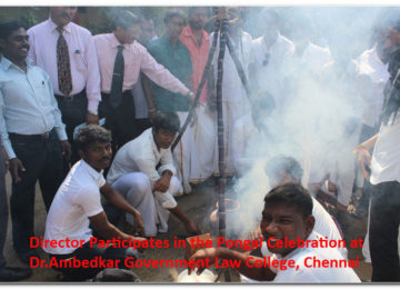 Director participated in the pongal celebration at Dr.Ambedkar Government Law college, Chennai
